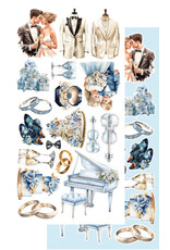 ALCHEMY OF ART ALCHEMY OF ART IN SHADES OF BLUE 6x12 EXTRAS DIE-CUTS