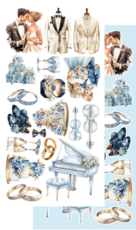 ALCHEMY OF ART ALCHEMY OF ART IN SHADES OF BLUE 6x12 EXTRAS DIE-CUTS
