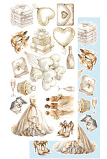 ALCHEMY OF ART ALCHEMY OF ART IN SHADES OF BLUE 6x12 EXTRAS DIE-CUTS