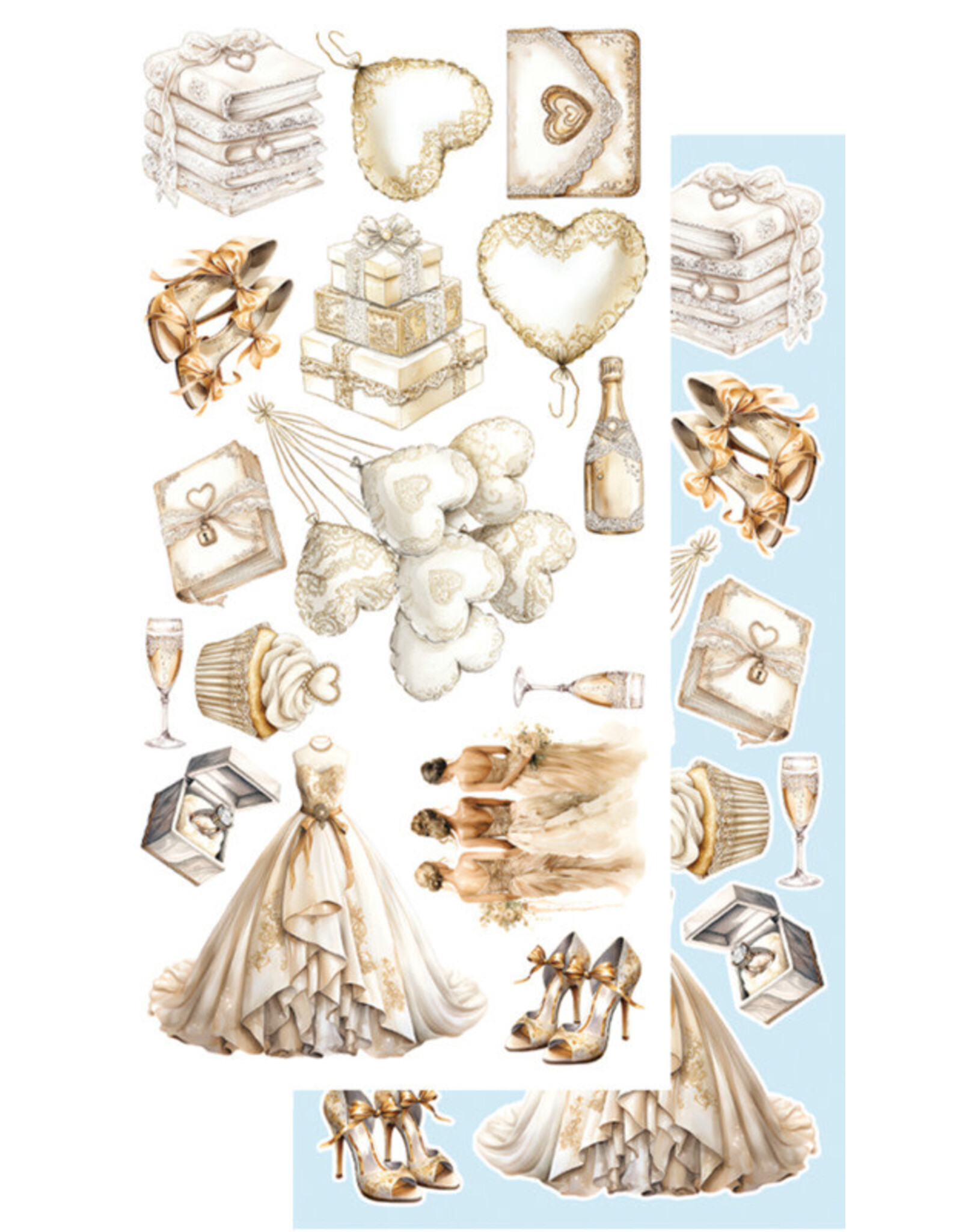 ALCHEMY OF ART ALCHEMY OF ART IN SHADES OF BLUE 6x12 EXTRAS DIE-CUTS