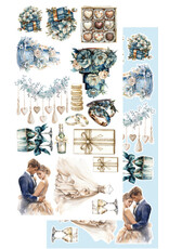 ALCHEMY OF ART ALCHEMY OF ART IN SHADES OF BLUE 6x12 EXTRAS DIE-CUTS