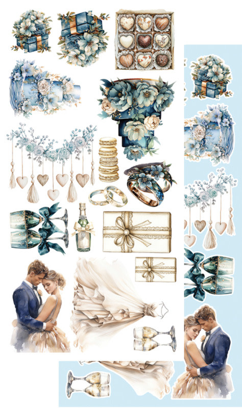 ALCHEMY OF ART ALCHEMY OF ART IN SHADES OF BLUE 6x12 EXTRAS DIE-CUTS