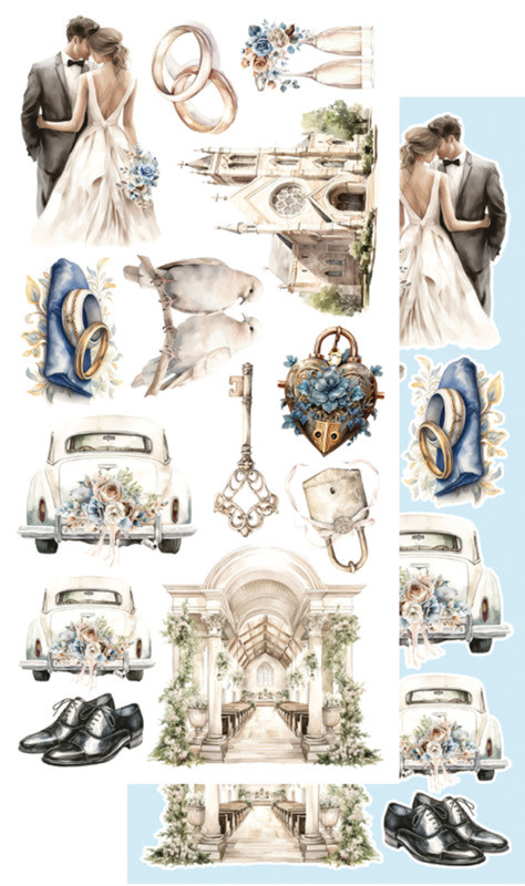 ALCHEMY OF ART ALCHEMY OF ART IN SHADES OF BLUE 6x12 EXTRAS DIE-CUTS