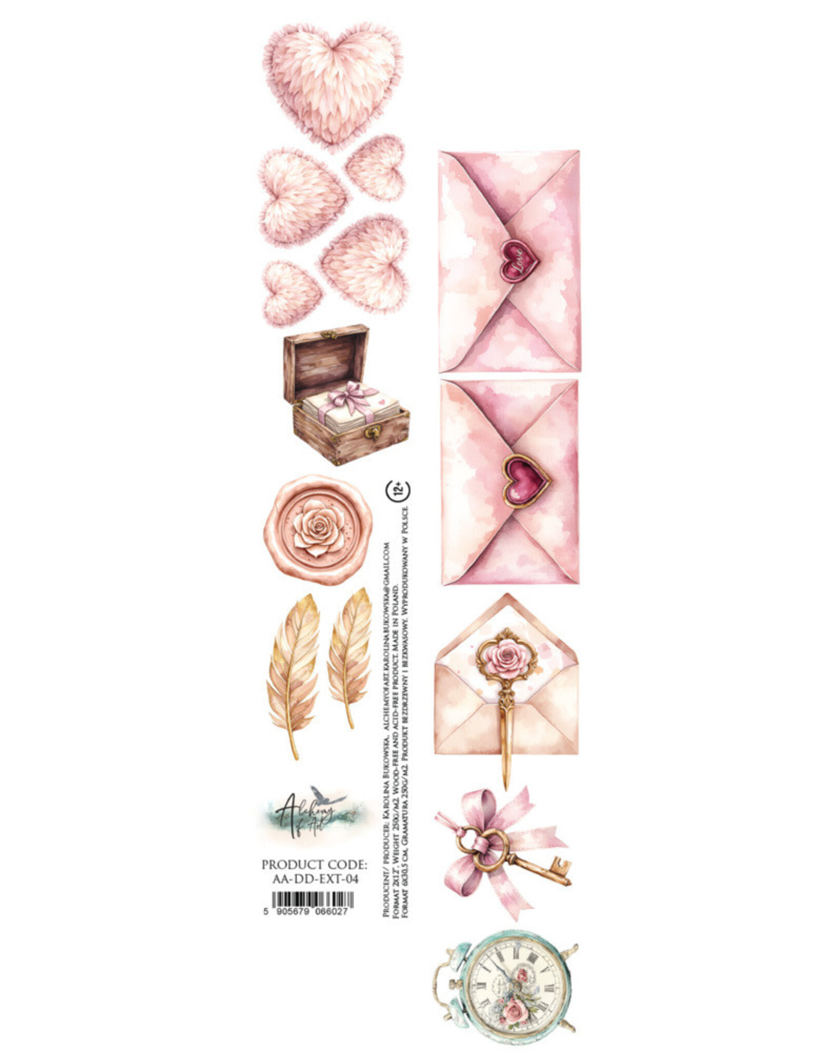 ALCHEMY OF ART ALCHEMY OF ART DREAMY DREAMS 04 2x12 EXTRAS CARDSTOCK