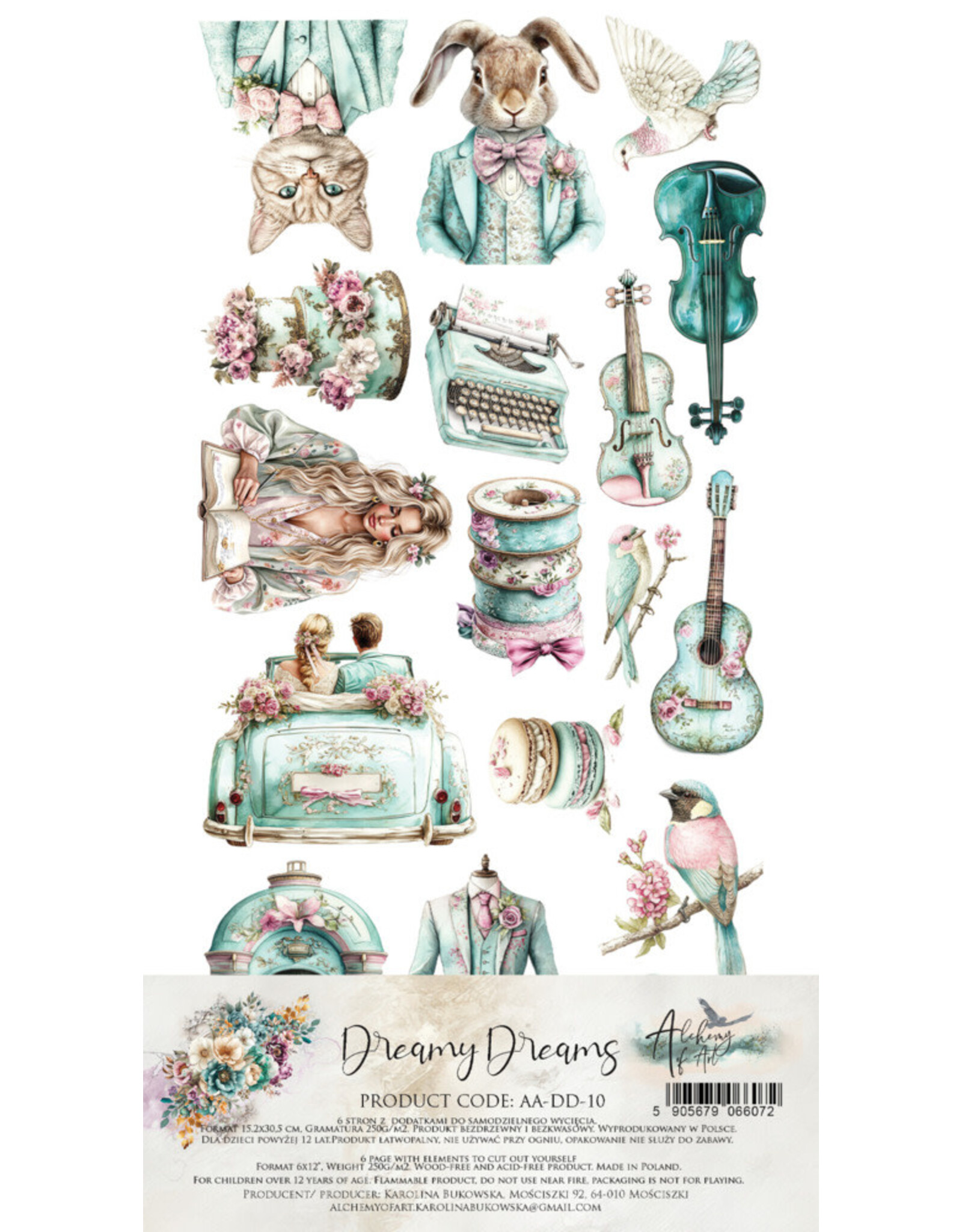ALCHEMY OF ART ALCHEMY OF ART DREAMY DREAMS 6x12 EXTRAS DIE-CUTS