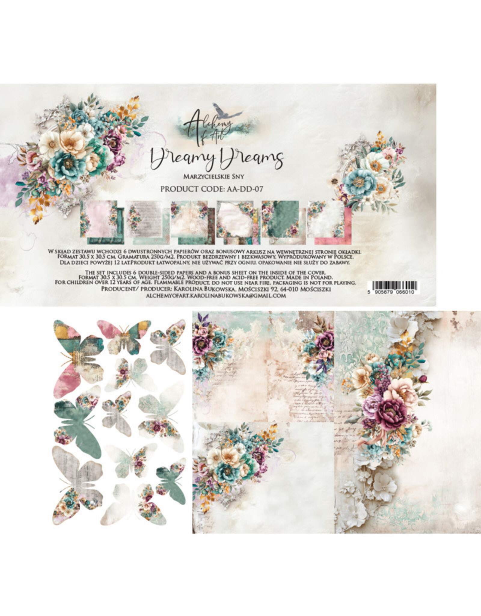 ALCHEMY OF ART ALCHEMY OF ART DREAMY DREAMS 12x12 PAPER PACK 6 SHEETS
