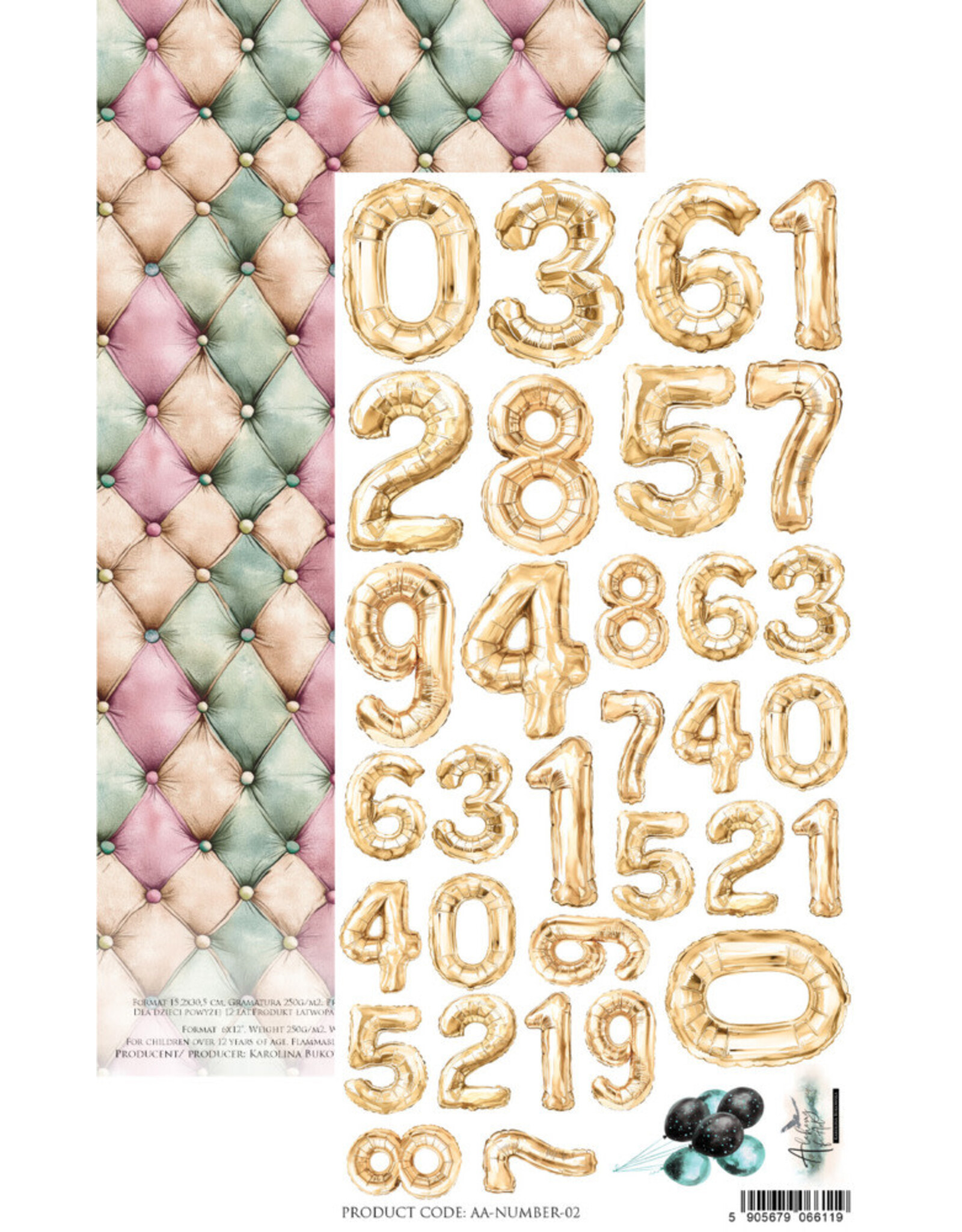 ALCHEMY OF ART ALCHEMY OF ART EXTRAS PAPER DREAMY DREAMS-NUMBERS DIE-CUTS