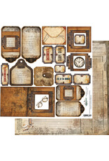 ALCHEMY OF ART ALCHEMY OF ART EXTRAS PAPER BEHIND CLOSED DOORS-12x12 SHEET DIE-CUTS