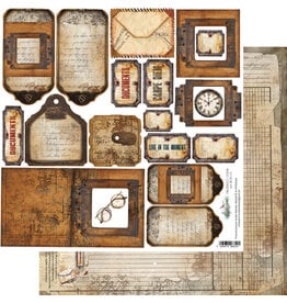 ALCHEMY OF ART ALCHEMY OF ART EXTRAS PAPER BEHIND CLOSED DOORS-12x12 SHEET DIE-CUTS