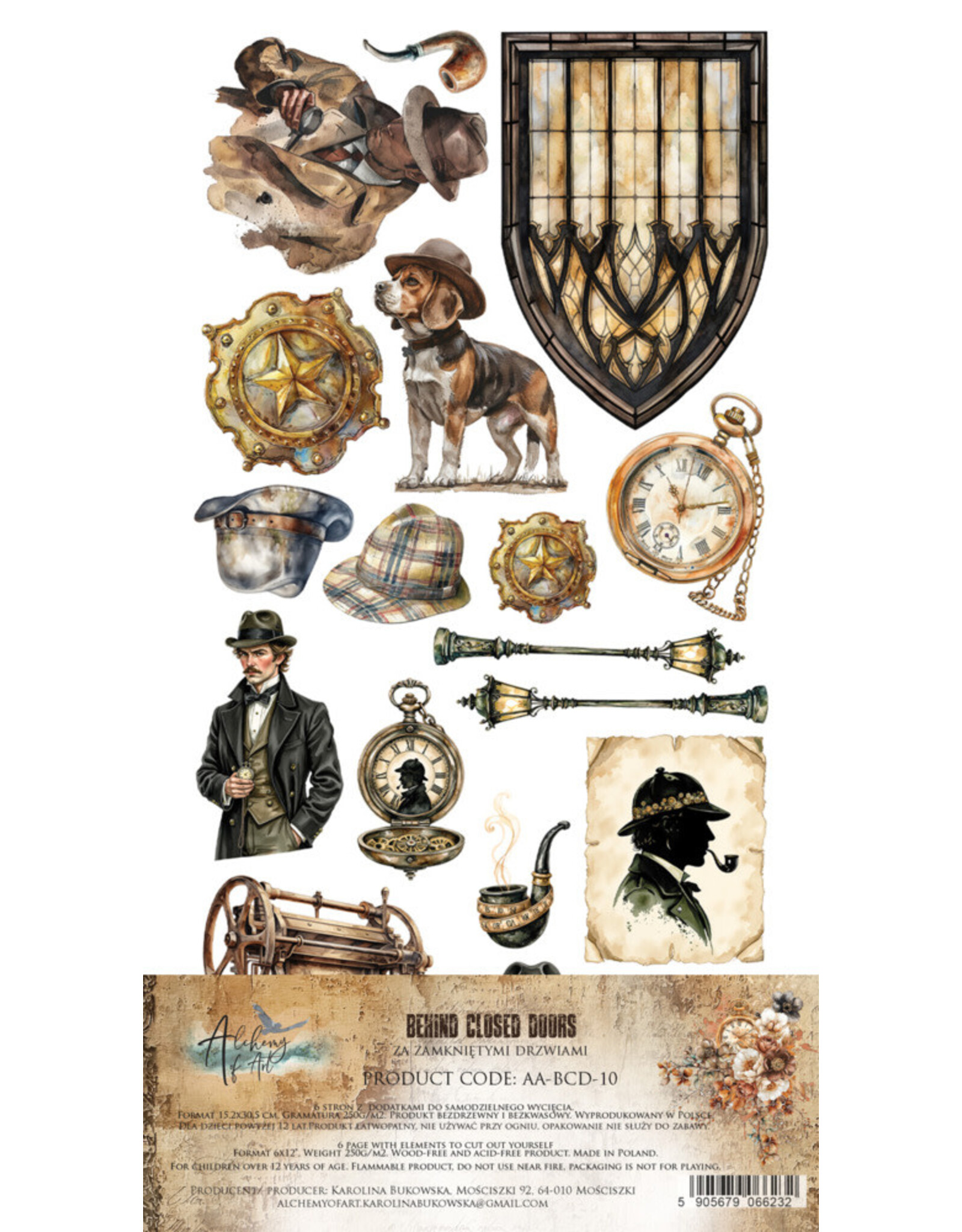 ALCHEMY OF ART ALCHEMY OF ART BEHIND CLOSED DOORS 6x12 EXTRAS DIE-CUTS