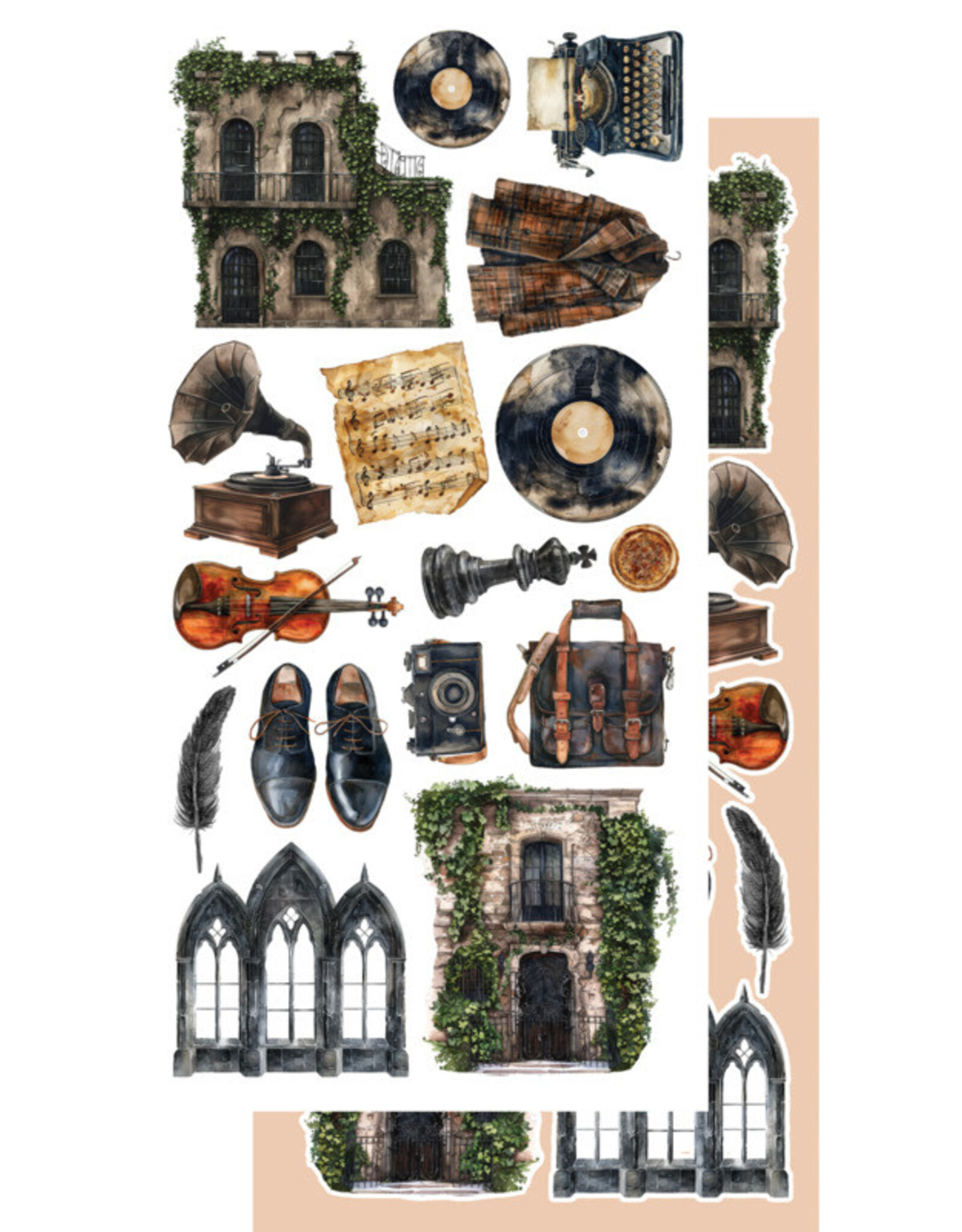 ALCHEMY OF ART ALCHEMY OF ART BEHIND CLOSED DOORS 6x12 EXTRAS DIE-CUTS