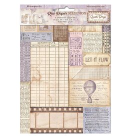 STAMPERIA STAMPERIA QUIET DAYS ASSORTED A4 RICE PAPER 6/PK