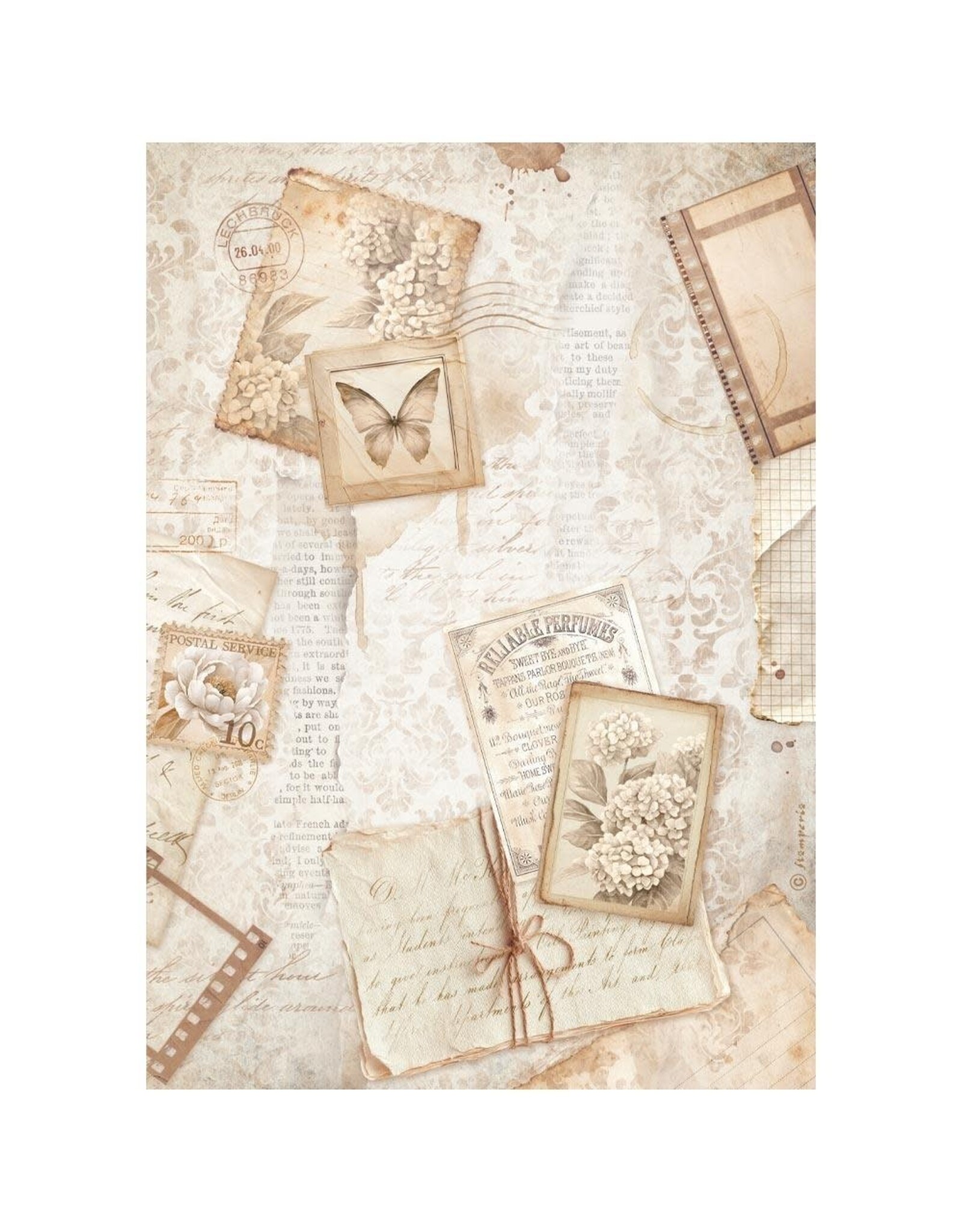 STAMPERIA STAMPERIA QUIET DAYS ASSORTED A4 RICE PAPER 6/PK