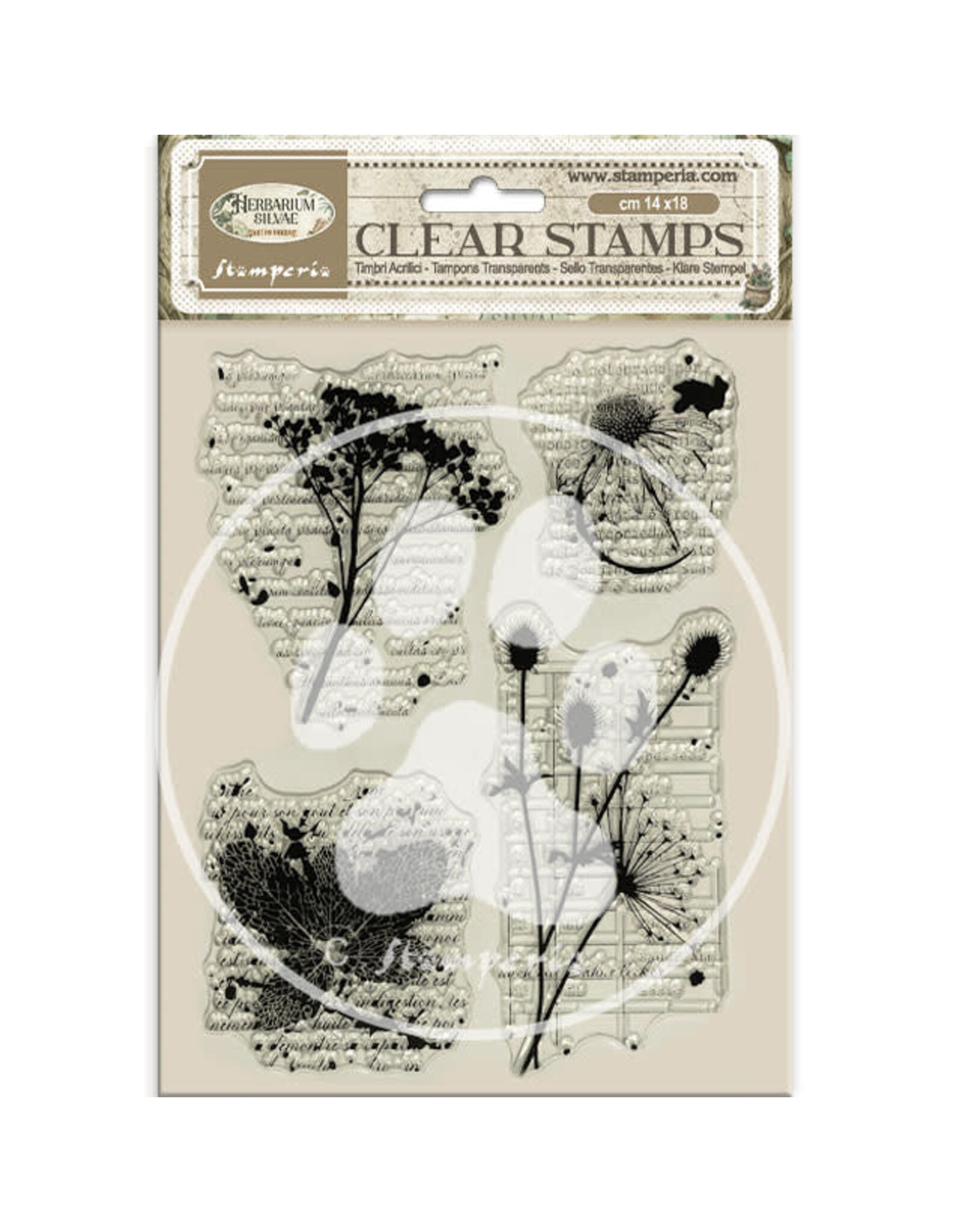 STAMPERIA STAMPERIA HERBARIUM SILVAE BOTANIC CLEAR STAMP SET