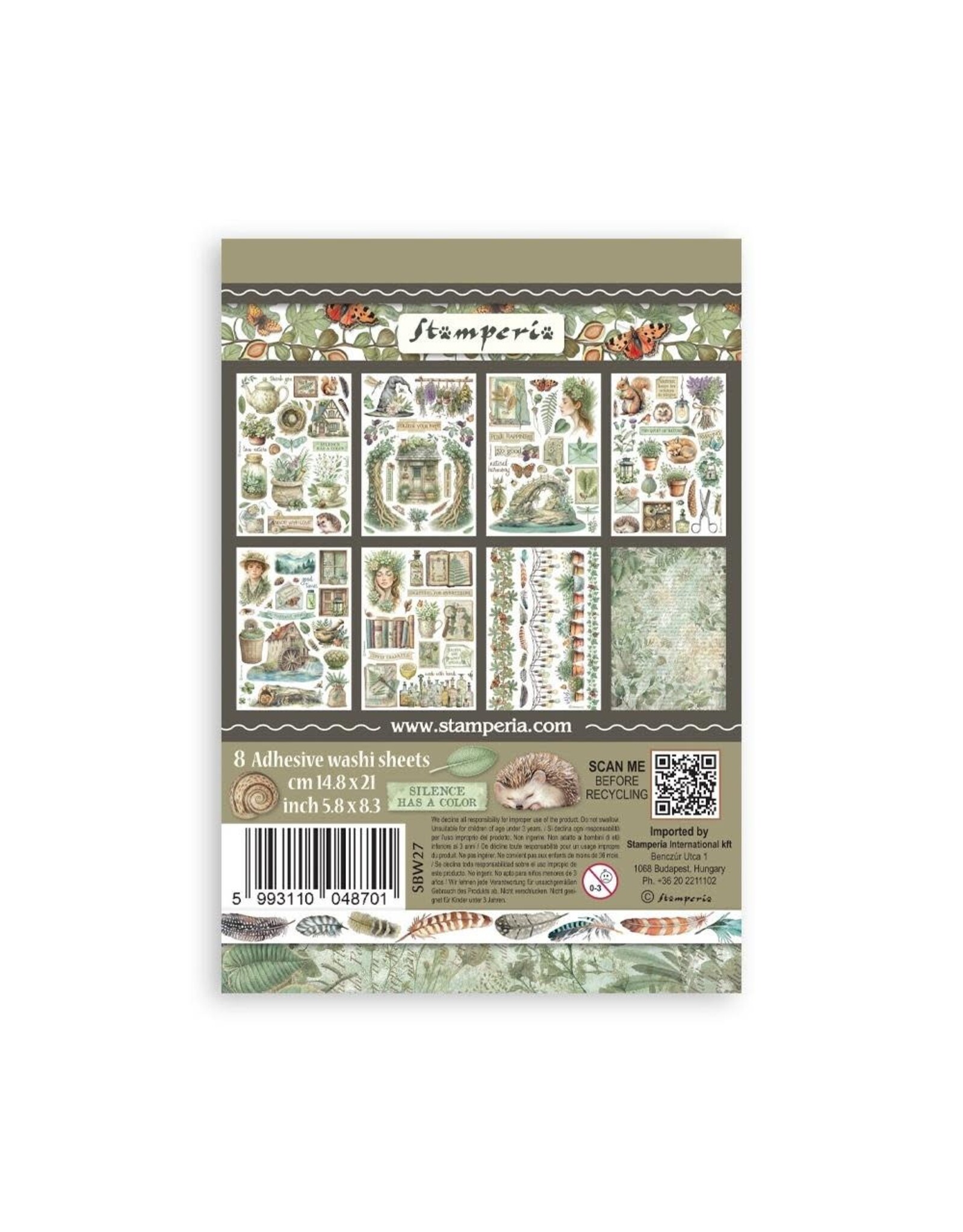 STAMPERIA STAMPERIA HERBARIUM SILVAE A5 WASHI PAD