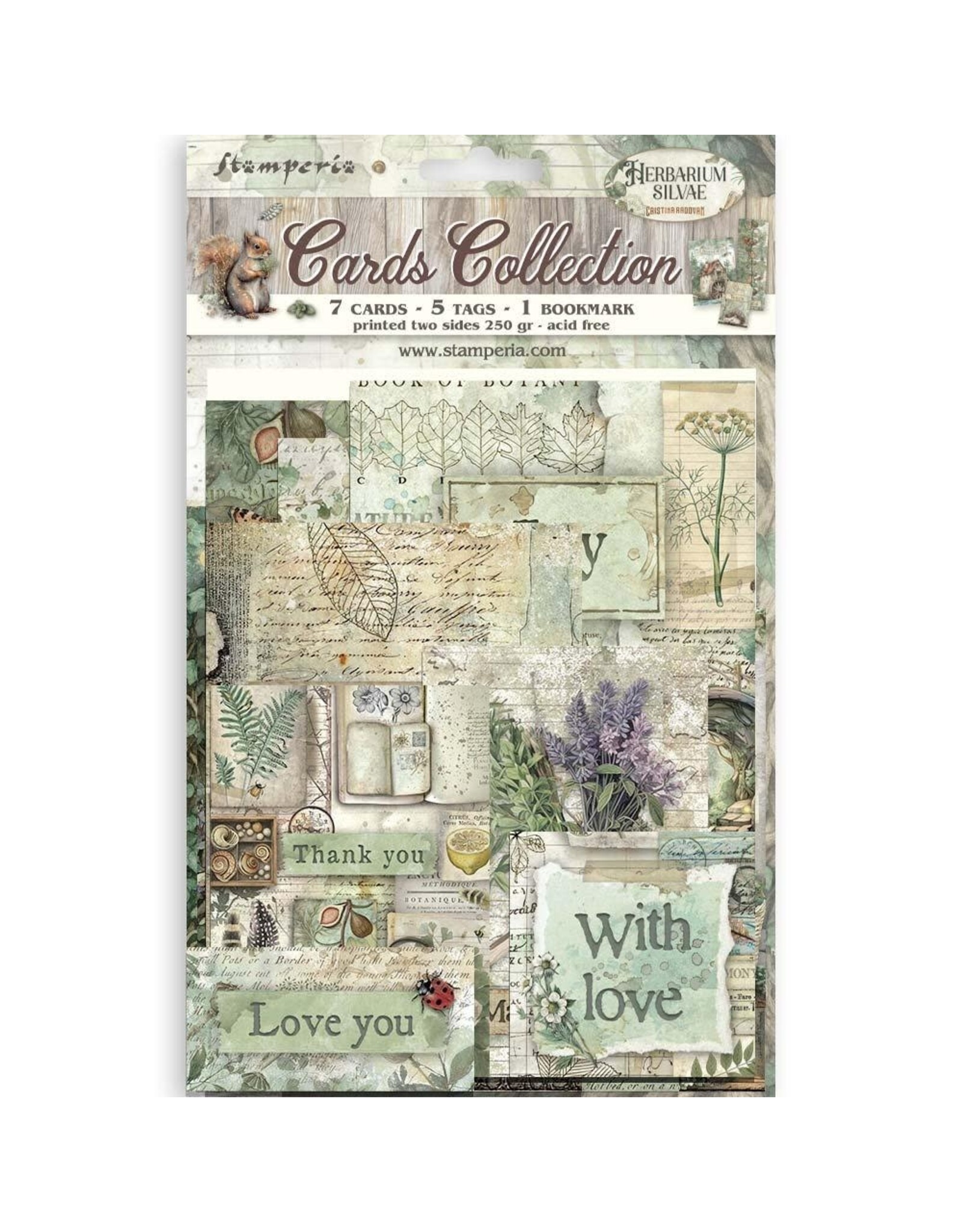 STAMPERIA STAMPERIA HERBARIUM SILVAE CARDS COLLECTION