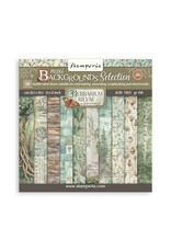 STAMPERIA STAMPERIA HERBARIUM SILVAE BACKGROUNDS SELECTION 12x12 PAPER PACK 10 SHEETS