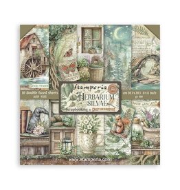 STAMPERIA STAMPERIA HERBARIUM SILVAE 8x8 PAPER PACK 10 SHEETS