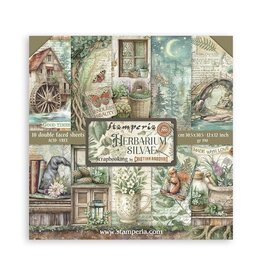 STAMPERIA STAMPERIA HERBARIUM SILVAE 12x12 COLLECTION PACK 10 SHEETS