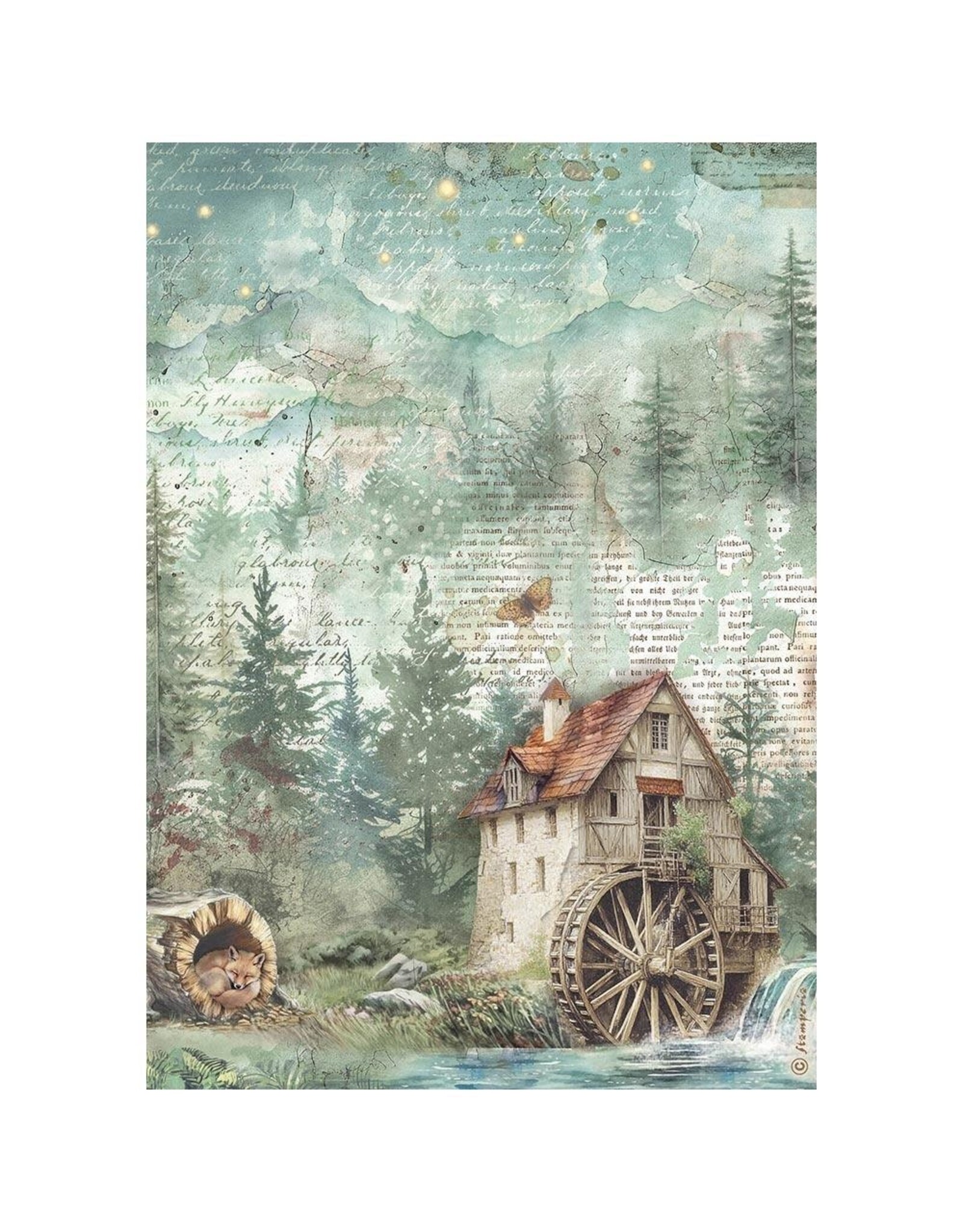 STAMPERIA STAMPERIA QUIET DAYS ASSORTED A4 RICE PAPER 6/PK