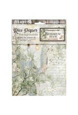 STAMPERIA STAMPERIA HERBARIUM SILVAE ASSORTED A6 RICE PAPER DECOUPAGE BACKGROUNDS 10.5X14.8CM 8/PK