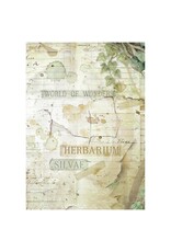 STAMPERIA STAMPERIA HERBARIUM SILVAE ASSORTED A6 RICE PAPER DECOUPAGE BACKGROUNDS 10.5X14.8CM 8/PK