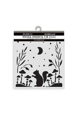 STAMPERIA STAMPERIA HERBARIUM SILVAE SQUIRREL 12x12cm STENCIL