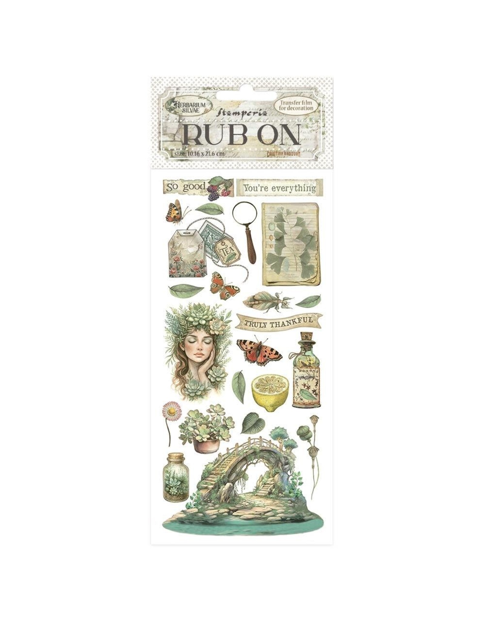 STAMPERIA STAMPERIA HERBARIUM SILVAE BRIDGE RUB-ON