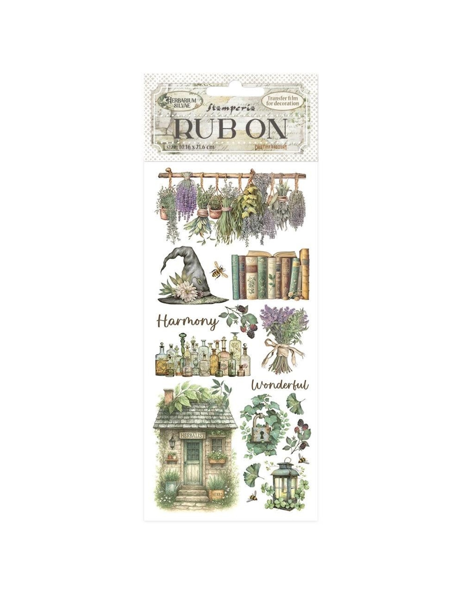 STAMPERIA STAMPERIA HERBARIUM SILVAE LAVENDER RUB-ON