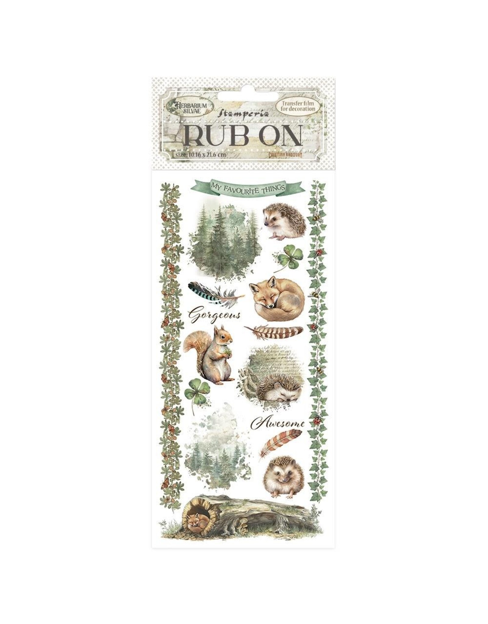 STAMPERIA STAMPERIA HERBARIUM SILVAE FOREST RUB-ON