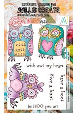 AALL & CREATE AALL & CREATE JANET KLEIN #658 HAVE A HOOT A6 CLEAR STAMP SET