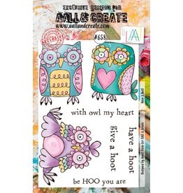 AALL & CREATE AALL & CREATE JANET KLEIN #658 HAVE A HOOT A6 CLEAR STAMP SET