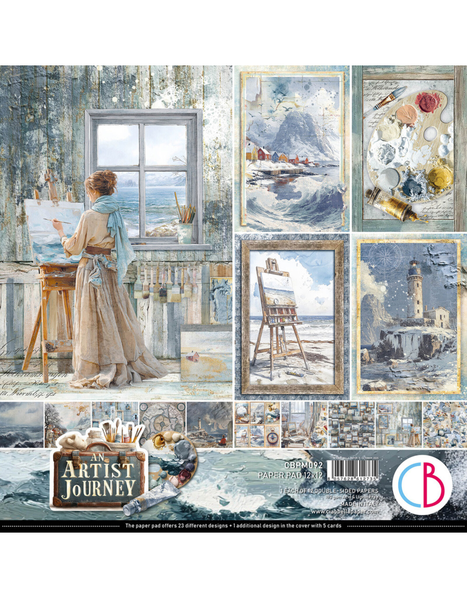 CIAO BELLA CIAO BELLA AN ARTIST JOURNEY 12x12 PAPER PAD 12 SHEETS
