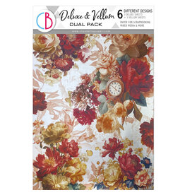 CIAO BELLA CIAO BELLA BOOK LOVERS A4 DELUXE SILVER & VELLUM MIXED PAPER PACK 6 SHEETS