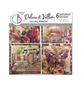 CIAO BELLA CIAO BELLA BOOK LOVERS DELUXE & VELLUM 6x6 PEARL-COPPER PAPER 6 SHEETS
