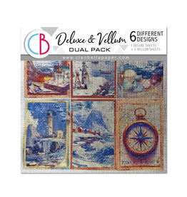 CIAO BELLA CIAO BELLA AR ARTIST JOURNEY 6x6 DELUXE SILVER & VELLUM MIXED PAPER PACK 6 SHEETS