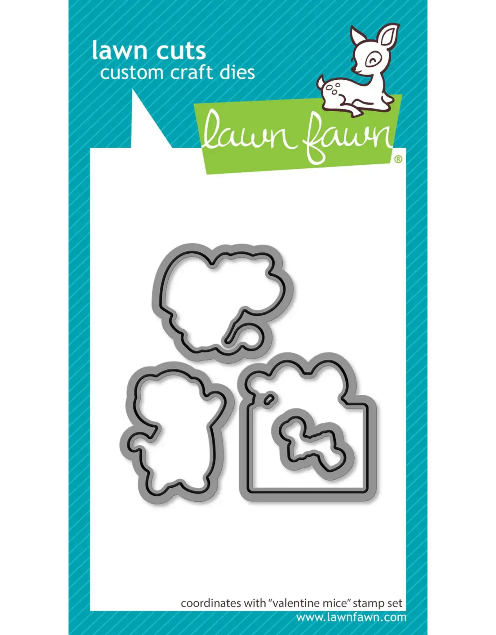 LAWN FAWN LAWN FAWN VALENTINE MICE DIE SET