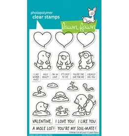 LAWN FAWN LAWN FAWN A MOLE LOT OF LOVE CLEAR STAMP SET
