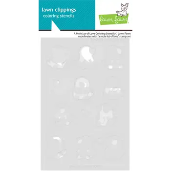 LAWN FAWN LAWN FAWN A MOLE LOT OF LOVE COLORING STENCIL 3/PK