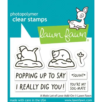 LAWN FAWN LAWN FAWN A MOLE LOT OF LOVE ADD-ON CLEAR STAMP SET