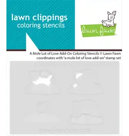 LAWN FAWN LAWN FAWN A MOLE LOT OF LOVE ADD-ON COLORING STENCIL 2/PK