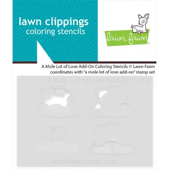 LAWN FAWN LAWN FAWN A MOLE LOT OF LOVE ADD-ON COLORING STENCIL 2/PK
