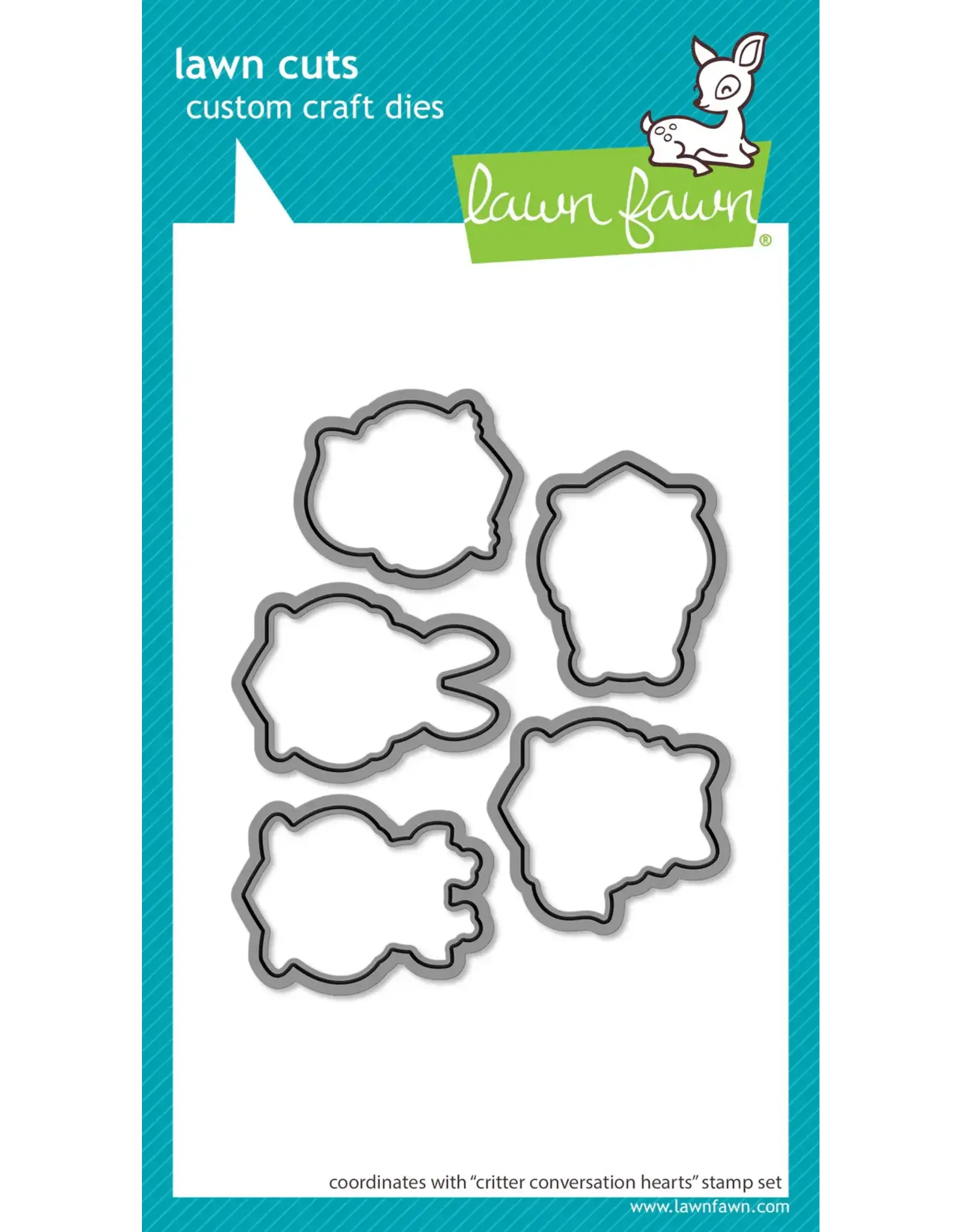 LAWN FAWN LAWN FAWN CRITTER CONVERSATION HEARTS DIE SET
