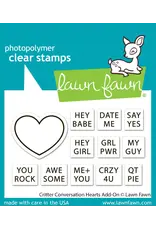 LAWN FAWN LAWN FAWN CRITTER CONVERSATION HEARTS ADD-ON CLEAR STAMP SET