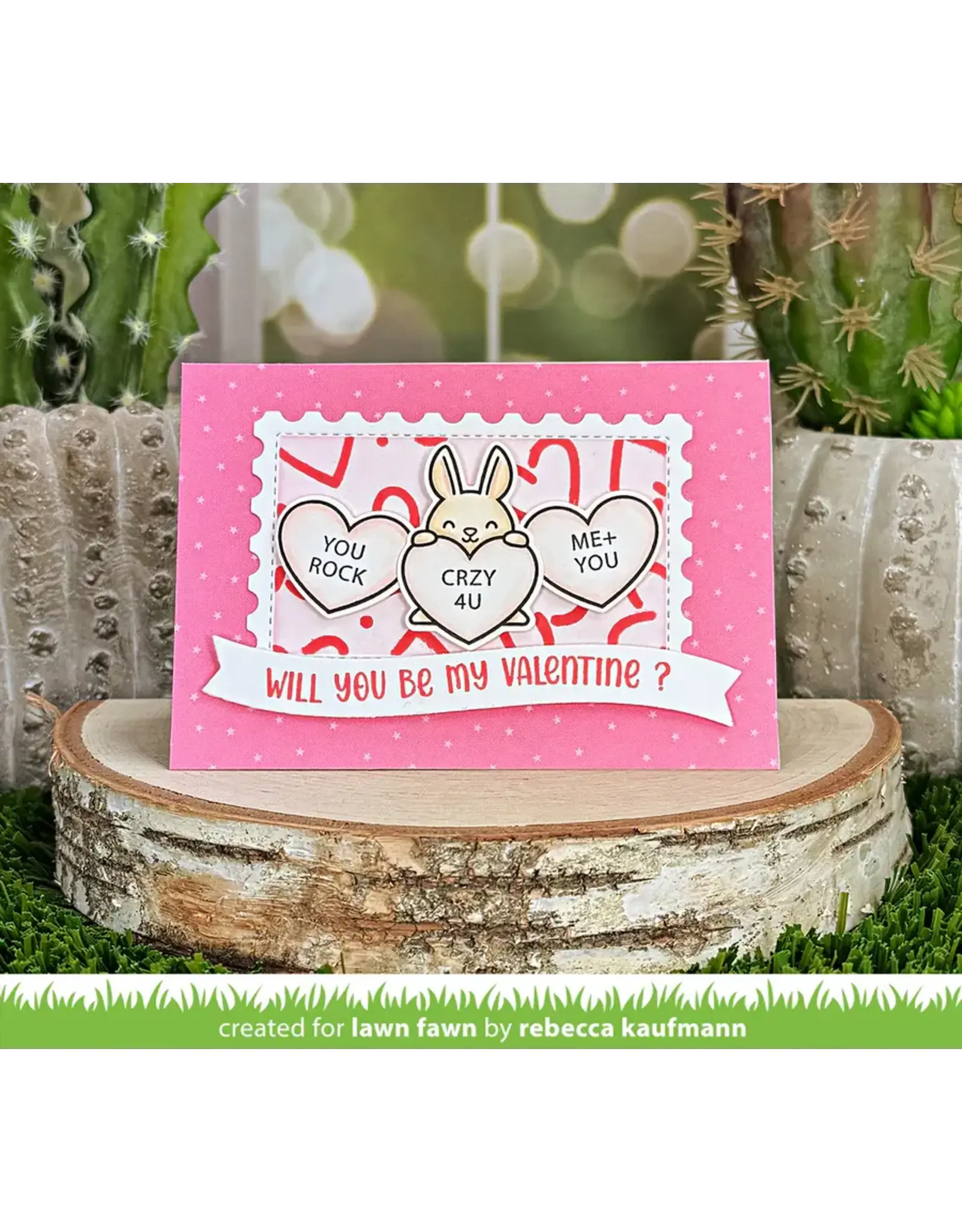 LAWN FAWN LAWN FAWN CRITTER CONVERSATION HEARTS ADD-ON CLEAR STAMP SET