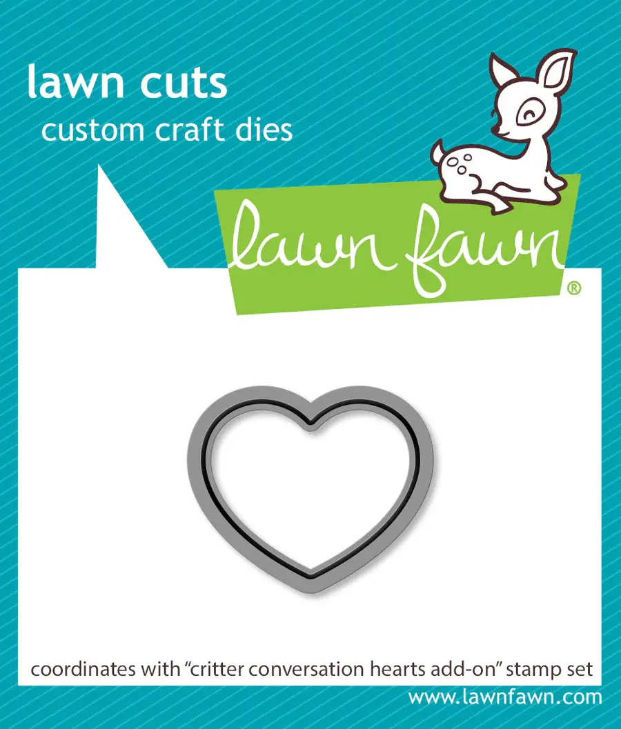 LAWN FAWN LAWN FAWN CRITTER CONVERSATION HEARTS ADD-ON DIE