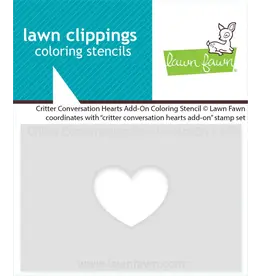 LAWN FAWN LAWN FAWN CRITTER CONVERSATION HEARTS ADD-ON COLORING STENCIL