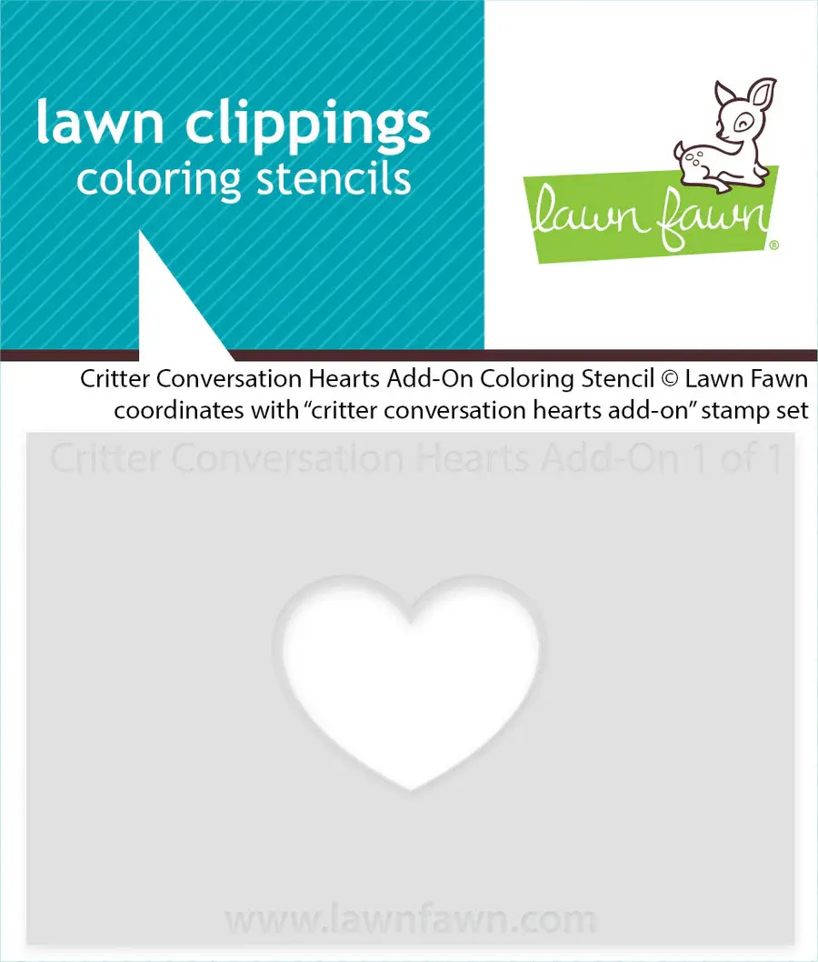 LAWN FAWN LAWN FAWN CRITTER CONVERSATION HEARTS ADD-ON COLORING STENCIL