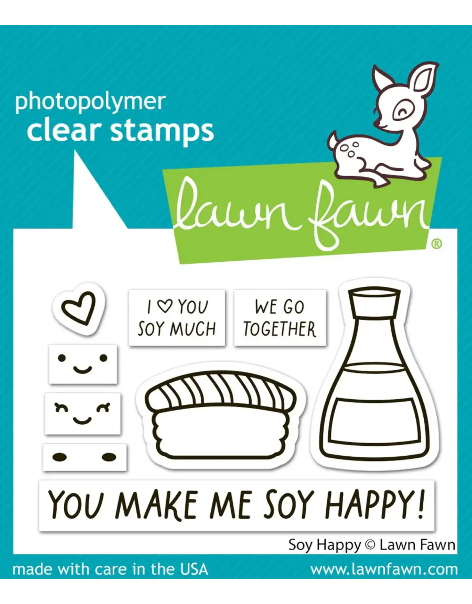 LAWN FAWN LAWN FAWN SOY HAPPY CLEAR STAMP SET