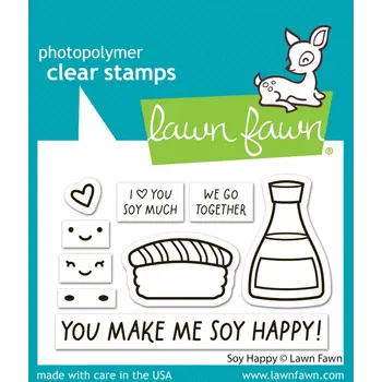 LAWN FAWN LAWN FAWN SOY HAPPY CLEAR STAMP SET